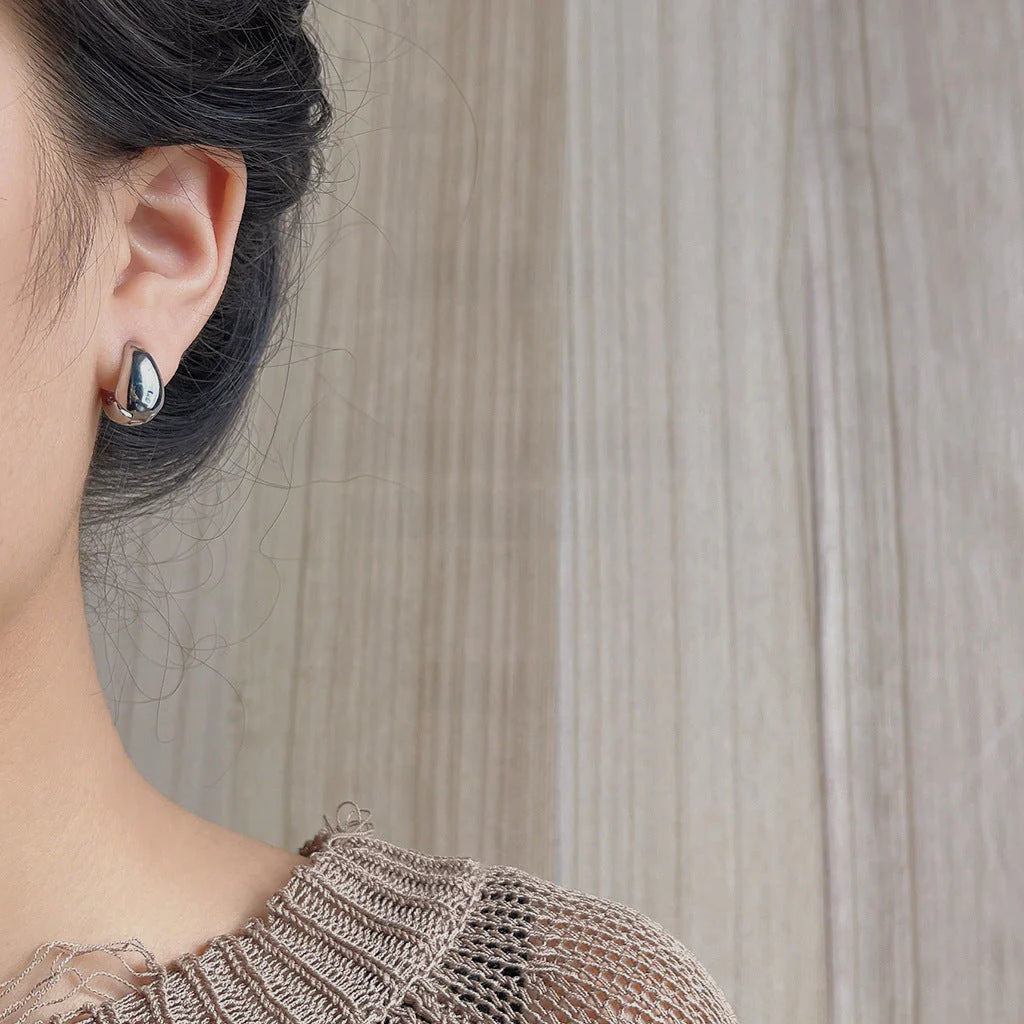 Sculptural Dome Hoop Earrings