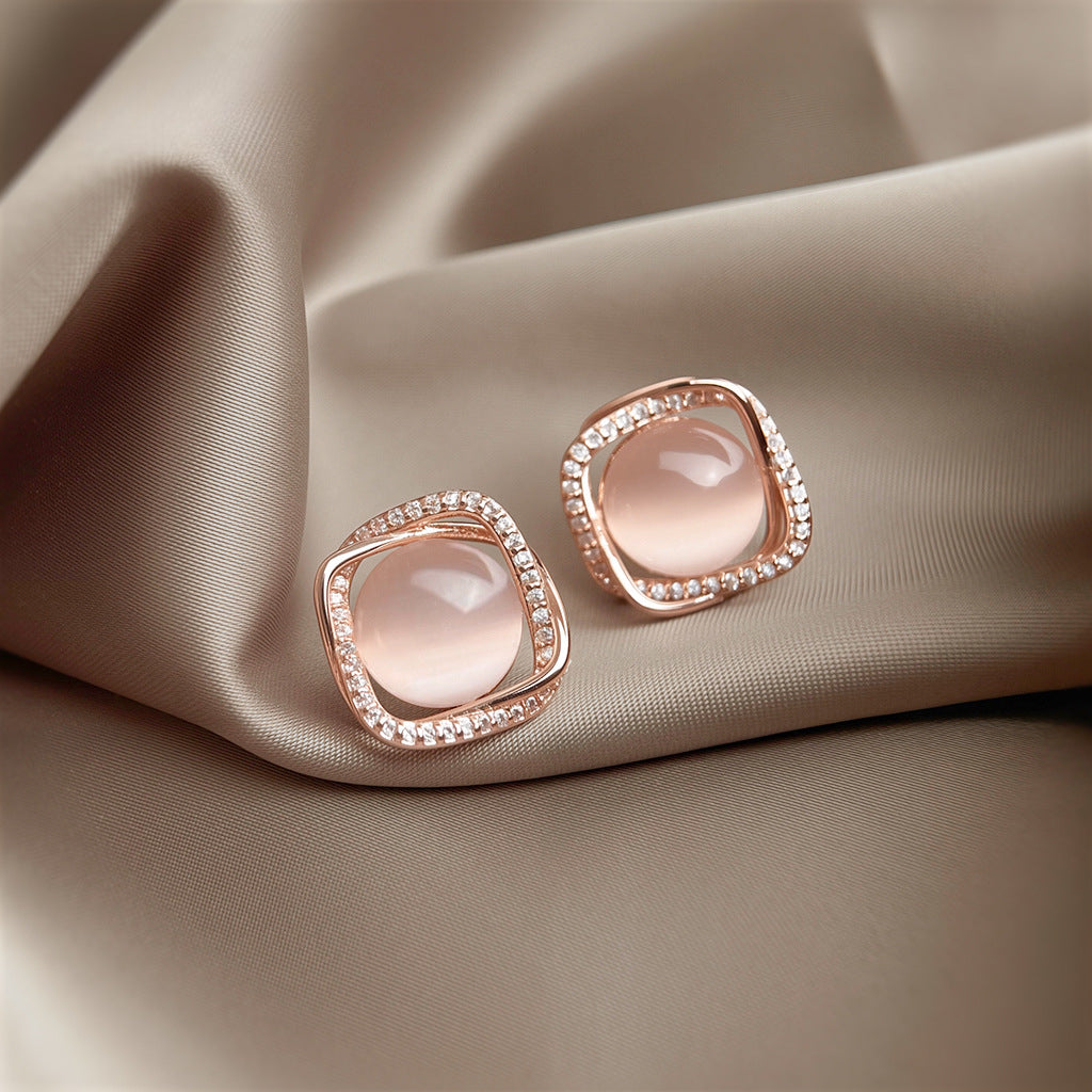Purr-fect Opal Glow Earrings (Stud or Clip-On!)