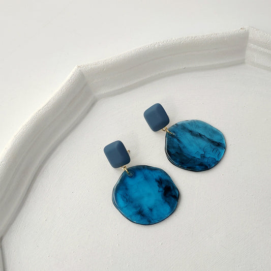 Watercolor Splash Stud Drops