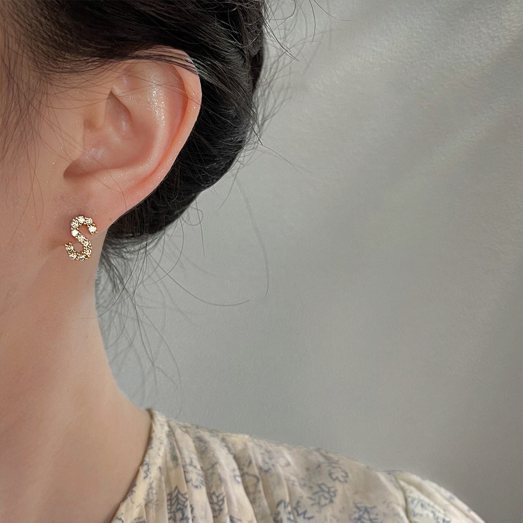 Sparkling Initial Studs