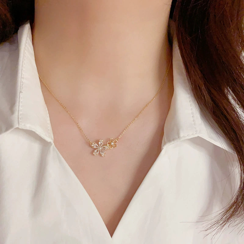 Double Flower Necklace