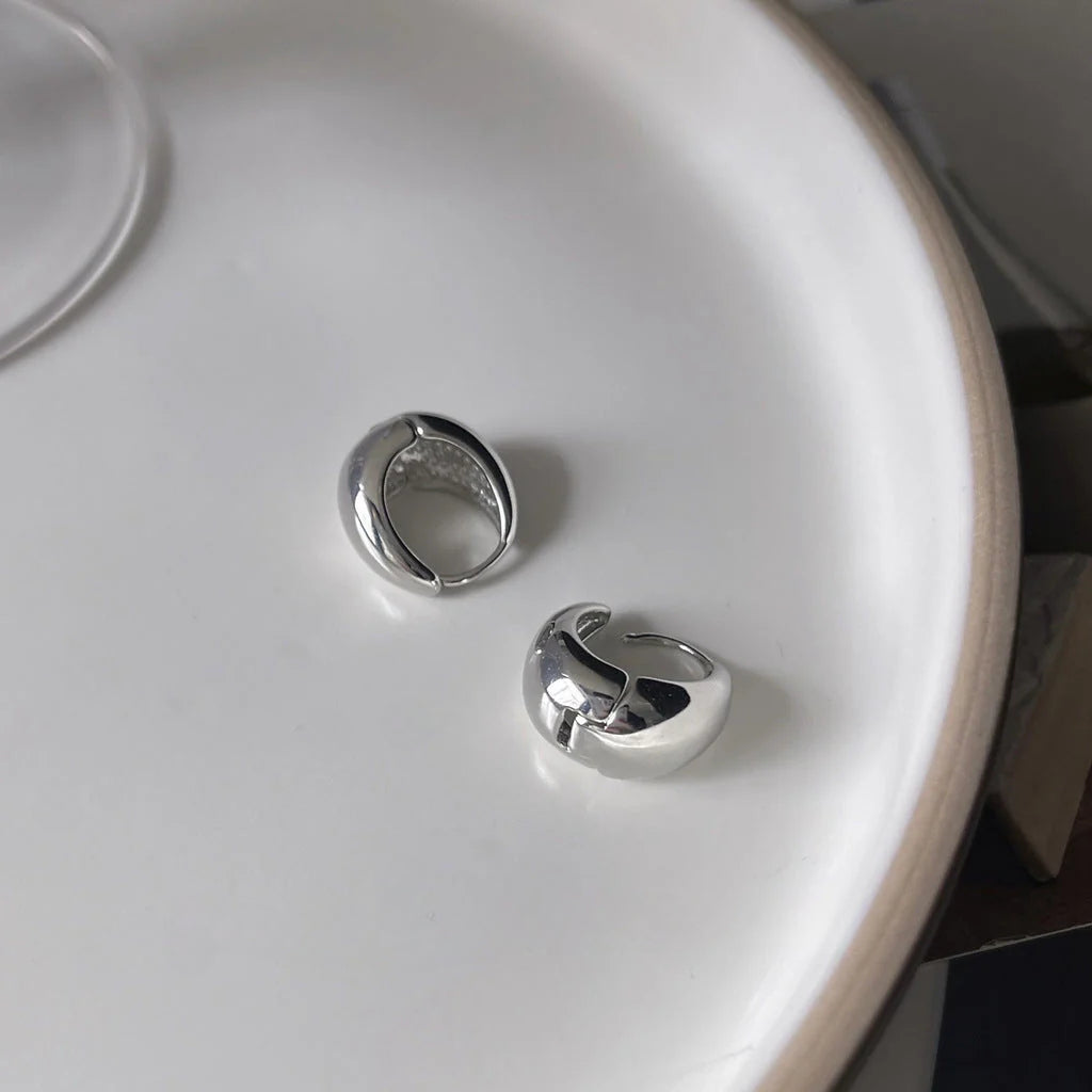 Sculptural Dome Hoop Earrings