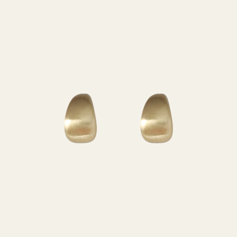 Sculpted Lunar Drop Studs