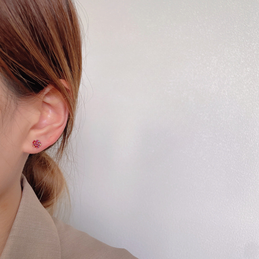 Rosebud Stud Earrings