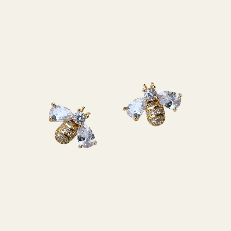 Bee Rhinestones Earrings