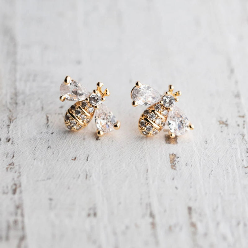 Bee Rhinestones Earrings