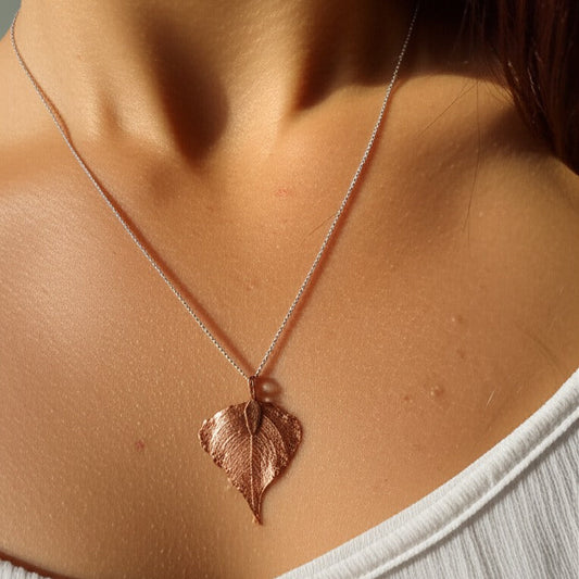 Real Birch Leaf Necklace