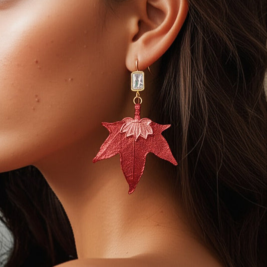 Real Maple Leaf Earrings