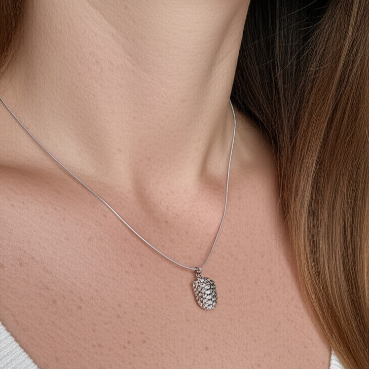 Sterling Silver Real Baby Pinecone Necklace