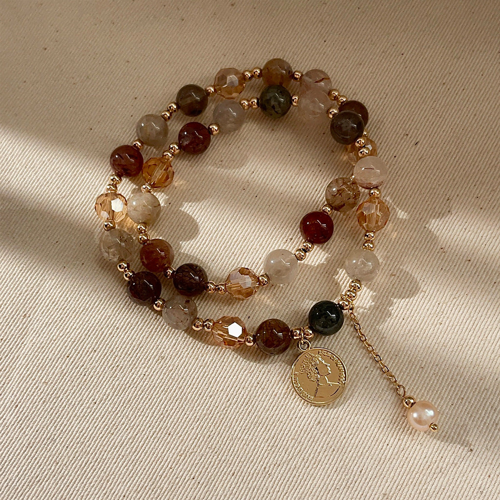 Vintage Charm Beaded Layer Bracelet