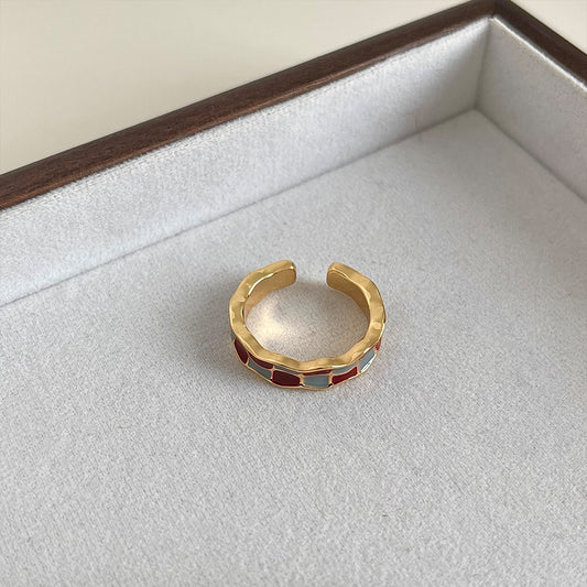 Checkerboard Chic Ring