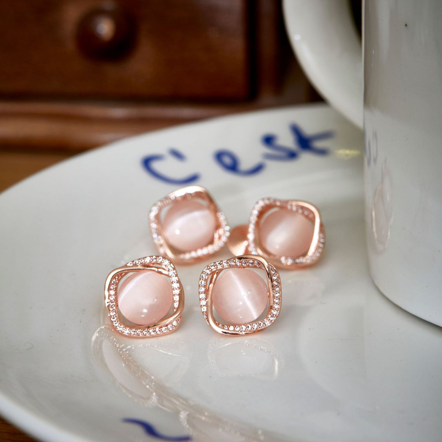 Purr-fect Opal Glow Earrings (Stud or Clip-On!)