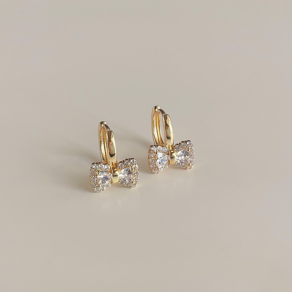 Bow Huggie Ear Cuffs