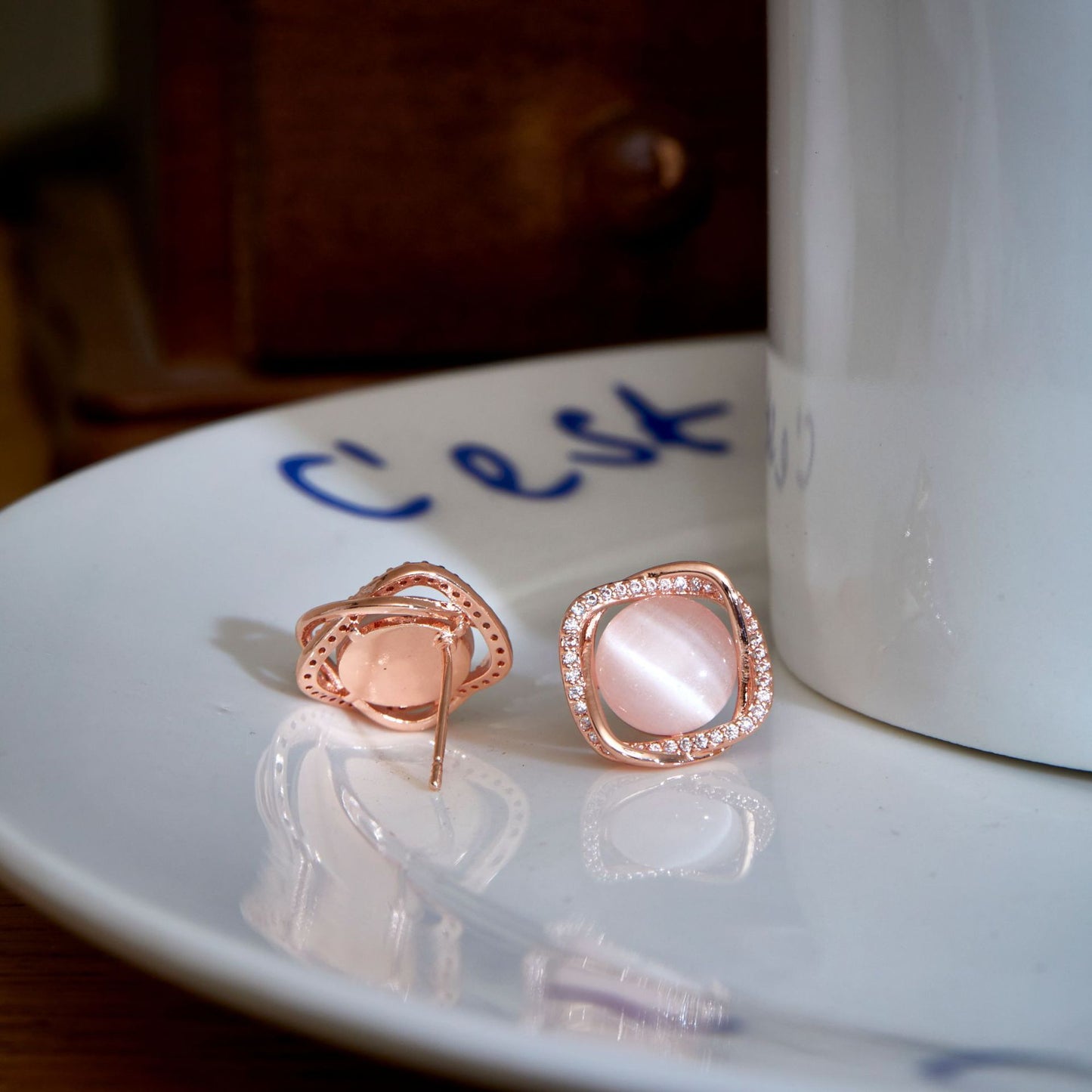Purr-fect Opal Glow Earrings (Stud or Clip-On!)