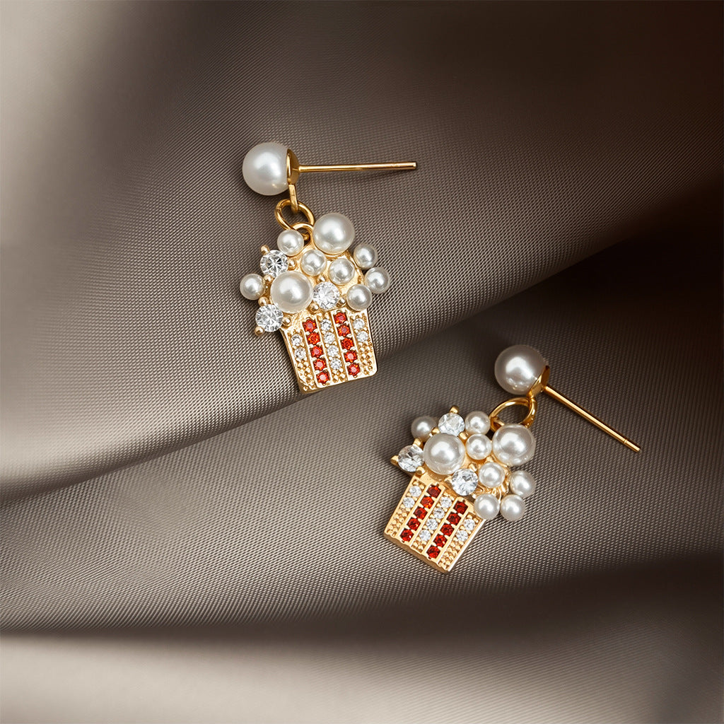 Sweet Treat Popcorn Pearl Earrings