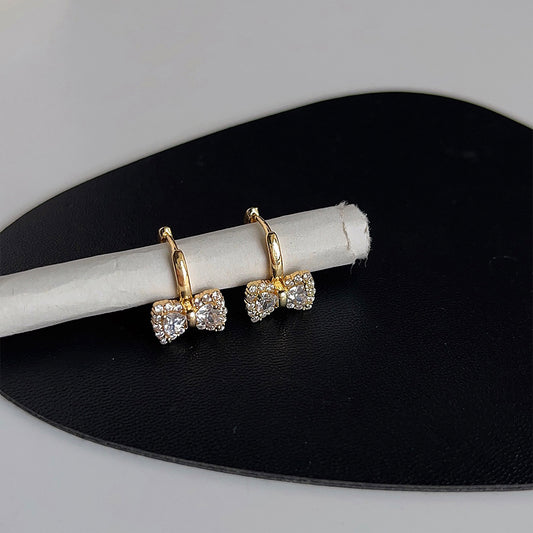 Bow Huggie Ear Cuffs