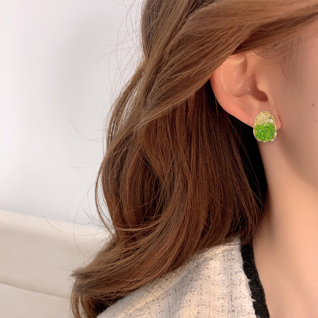 Gemstone Geode Studs