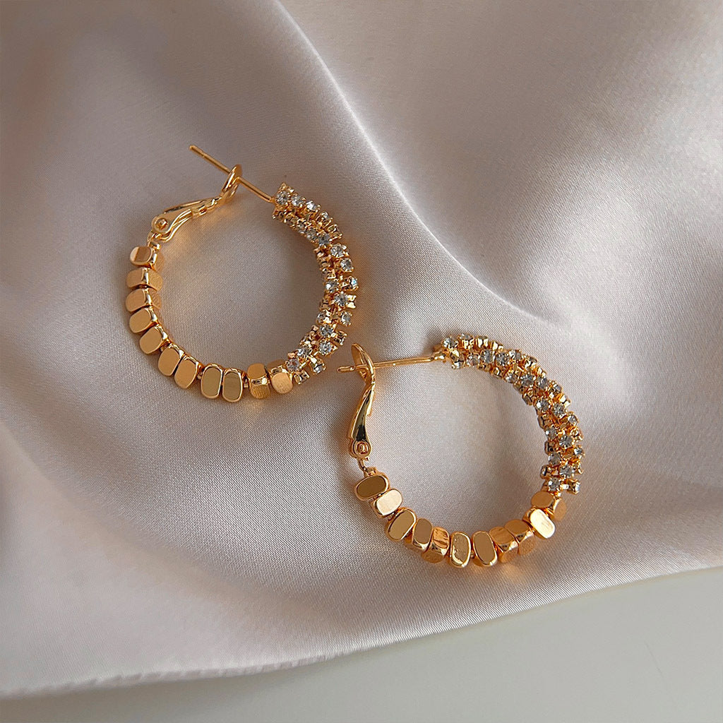 Sparkle Crumb Hoop Earrings