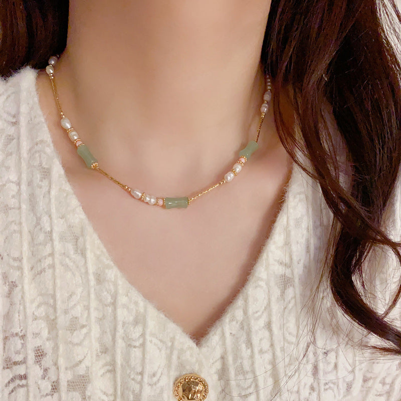 Serene Pearl & Jade Harmony Necklace