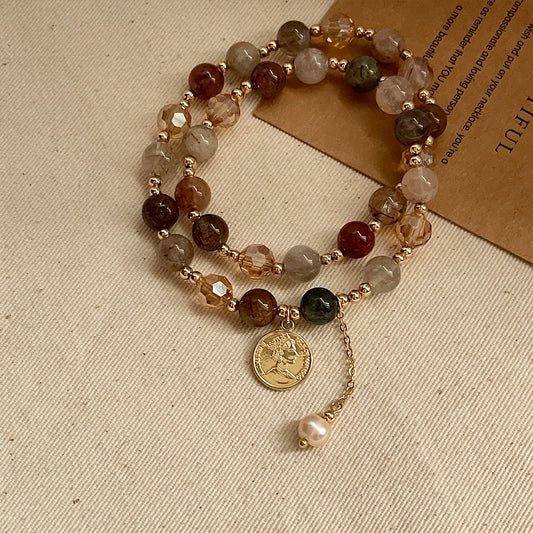 Vintage Charm Beaded Layer Bracelet