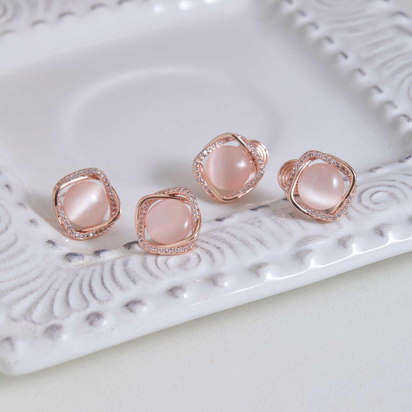 Purr-fect Opal Glow Earrings (Stud or Clip-On!)