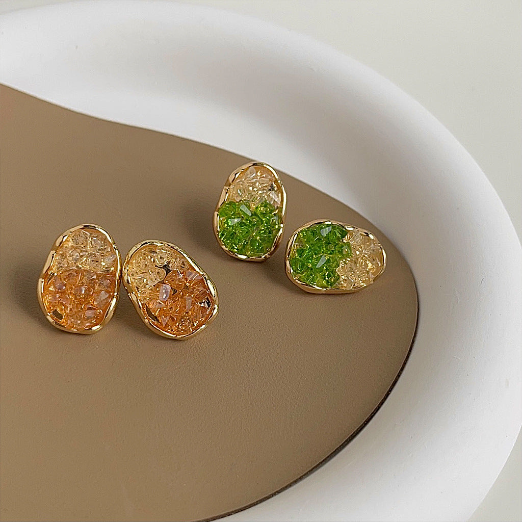 Gemstone Geode Studs