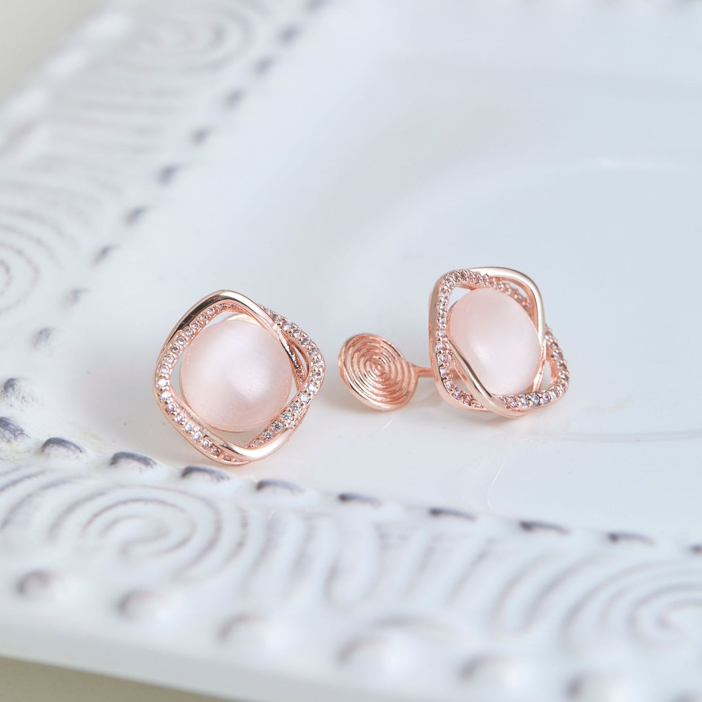 Purr-fect Opal Glow Earrings (Stud or Clip-On!)