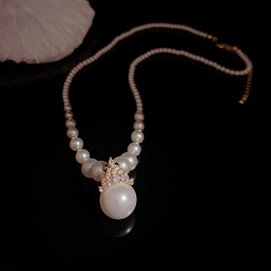 Lilac Crown Pearl Necklace