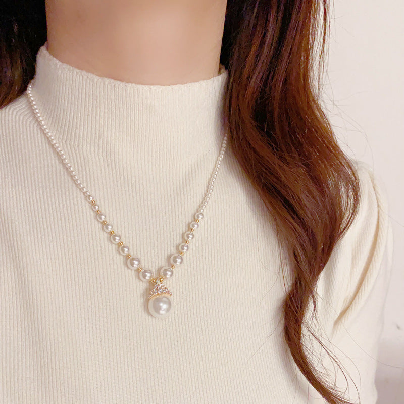 Lilac Crown Pearl Necklace