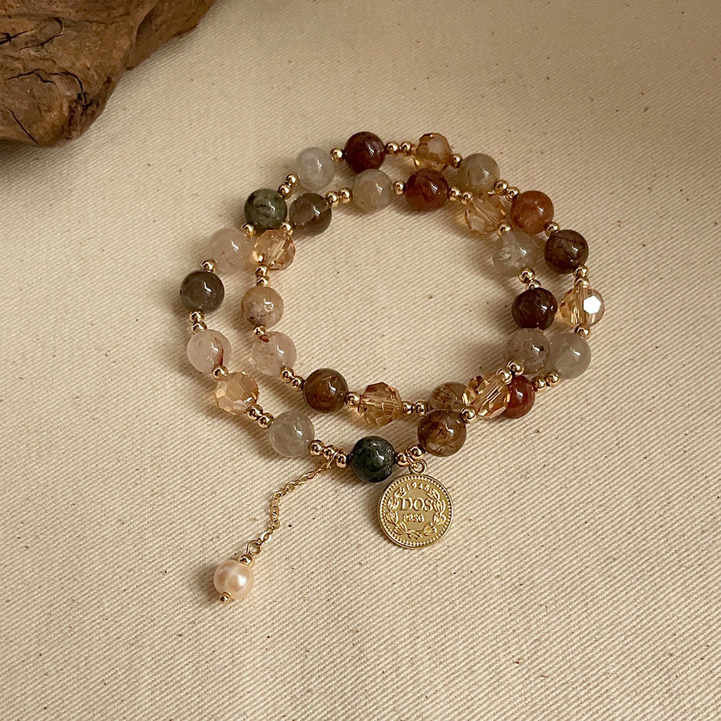 Vintage Charm Beaded Layer Bracelet