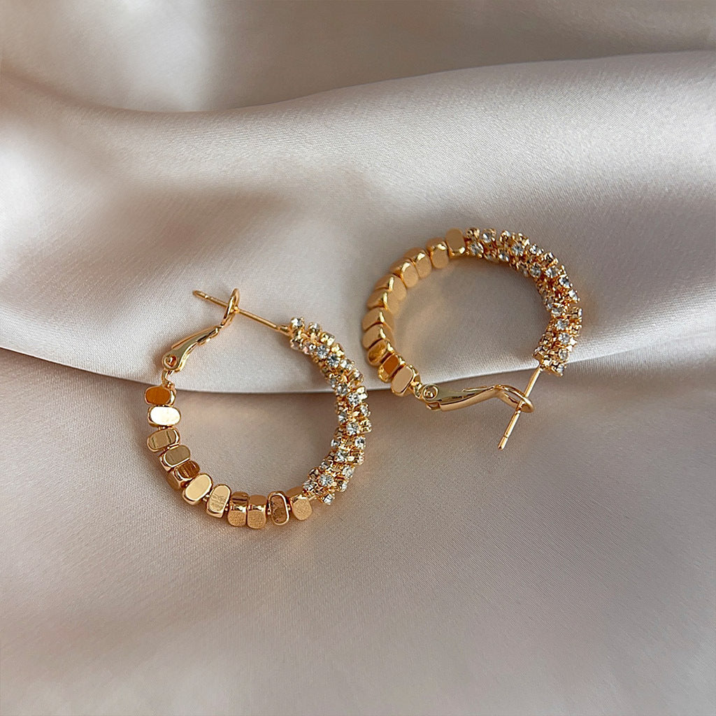 Sparkle Crumb Hoop Earrings