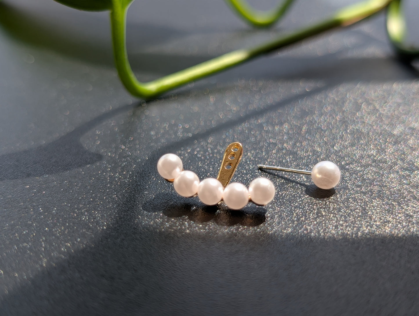 Sparkle Pearl Ear Jackets