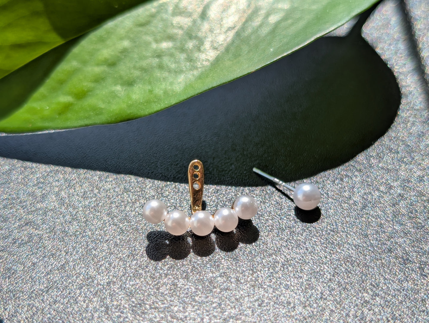 Sparkle Pearl Ear Jackets