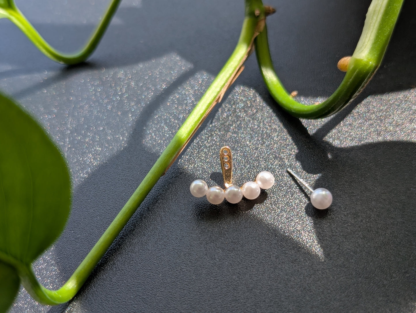 Sparkle Pearl Ear Jackets