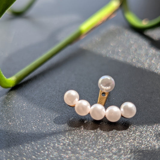 Sparkle Pearl Ear Jackets