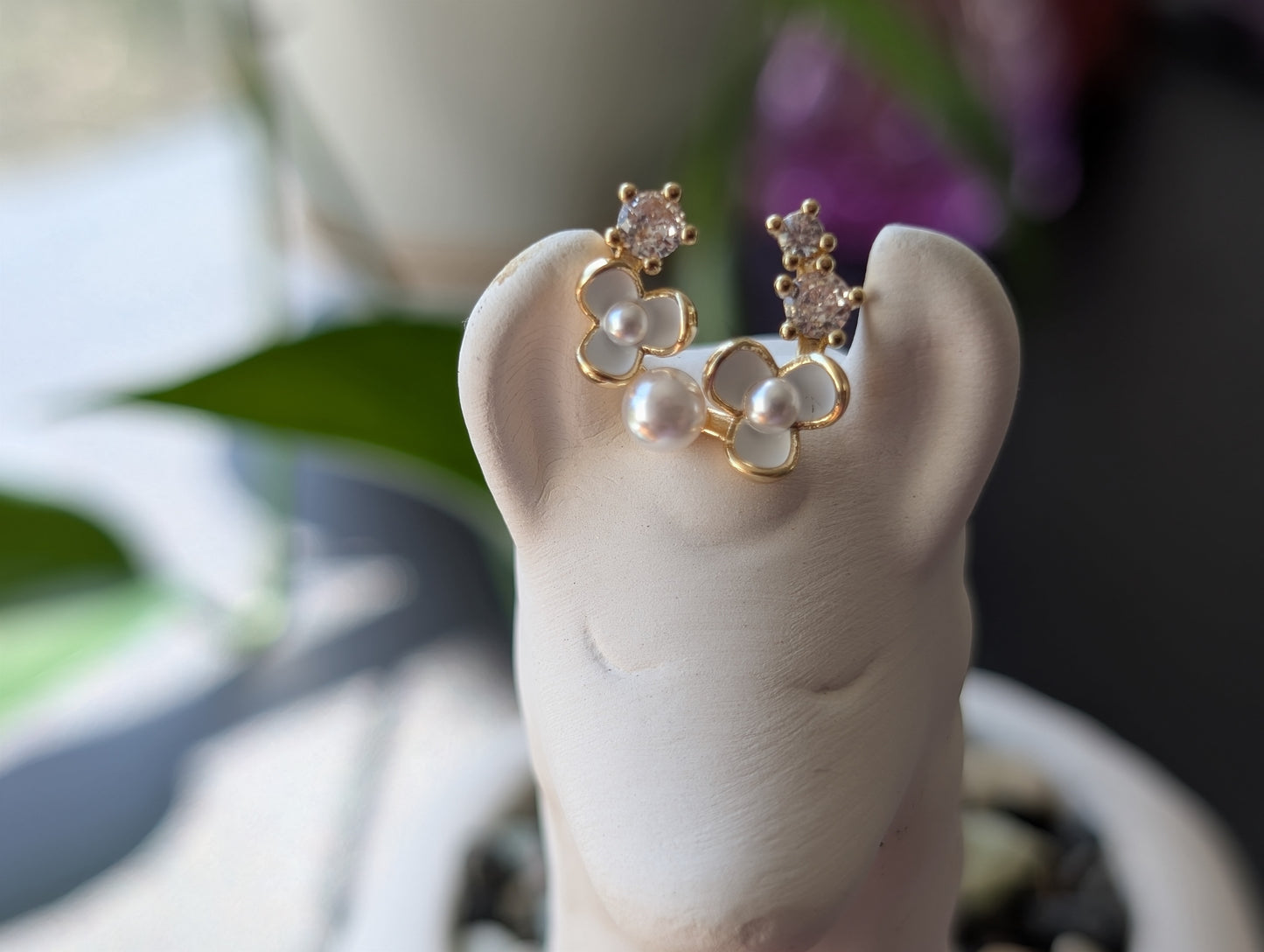 Blossom & Sparkle Ear Climbers