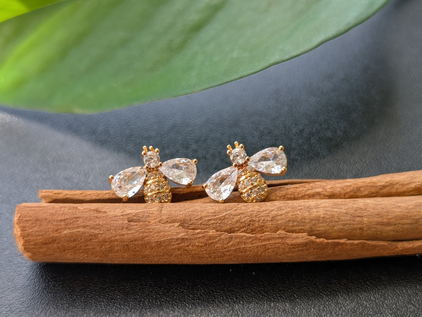 Bee Rhinestones Earrings