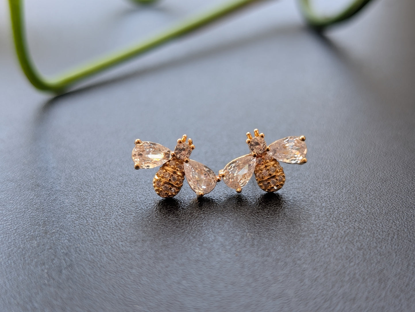 Bee Rhinestones Earrings