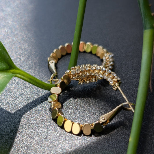 Sparkle Crumb Hoop Earrings