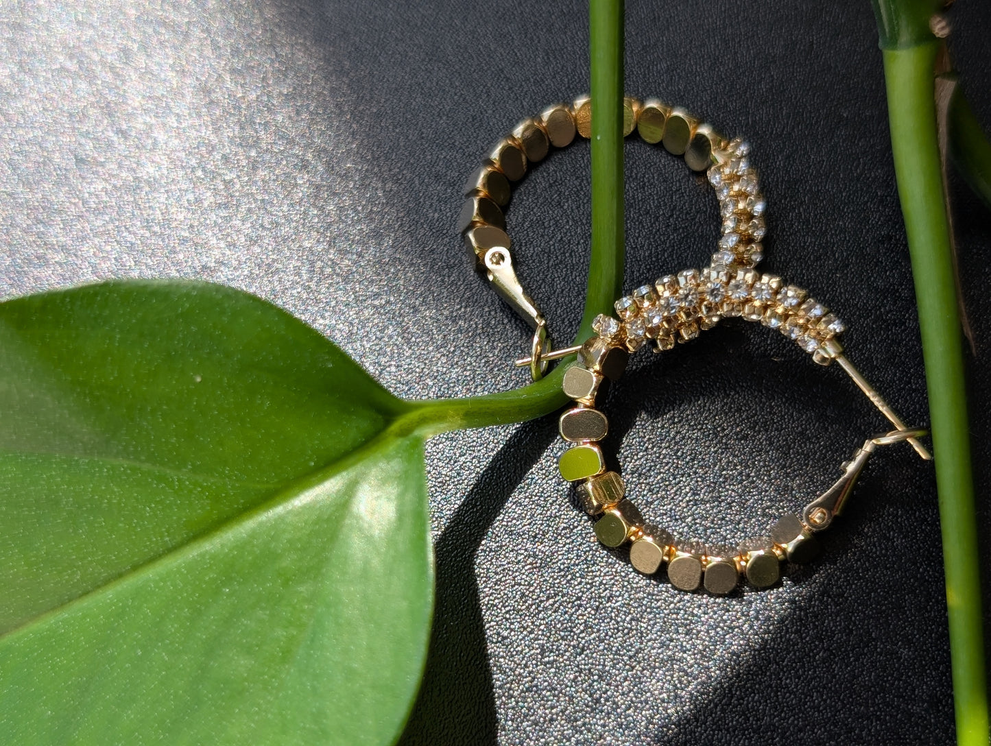 Sparkle Crumb Hoop Earrings
