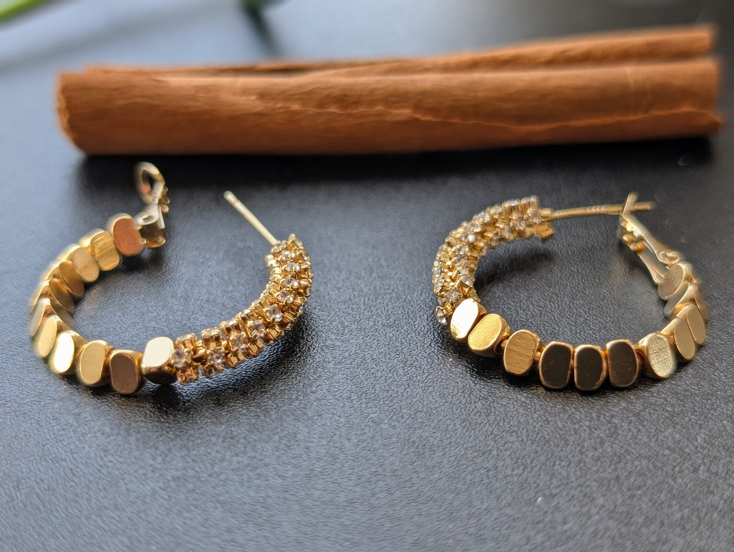 Sparkle Crumb Hoop Earrings