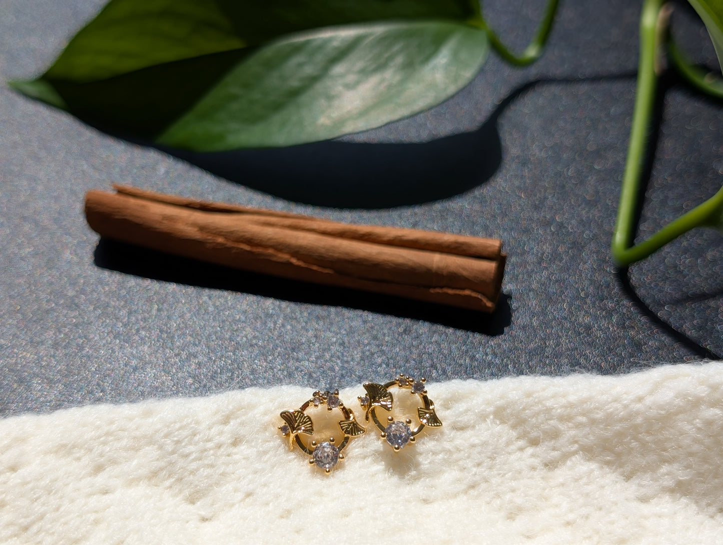 Sparkling Wreath Wonder, Studs or Clip-Ons (No Piercing Needed!)