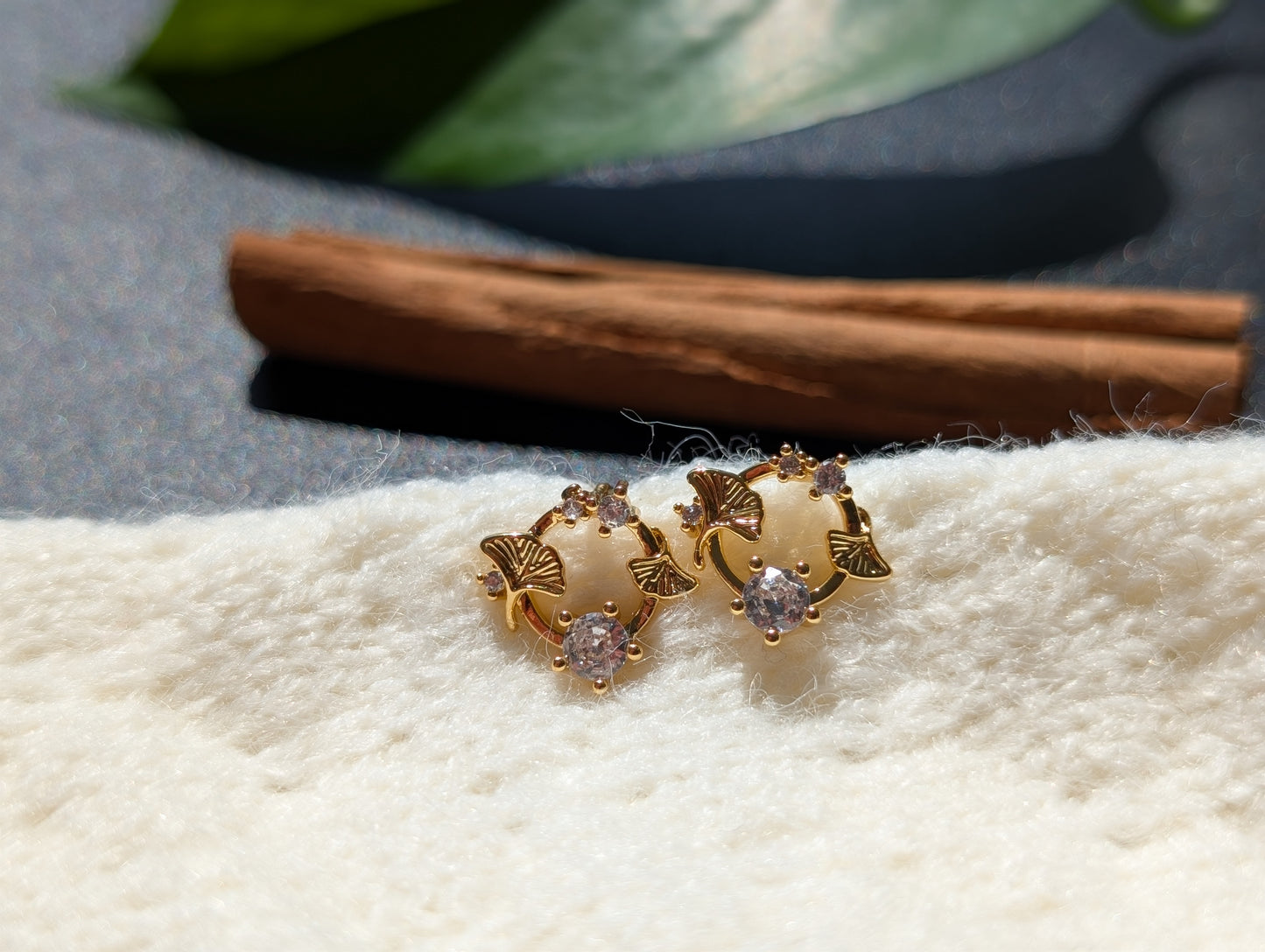 Sparkling Wreath Wonder, Studs or Clip-Ons (No Piercing Needed!)