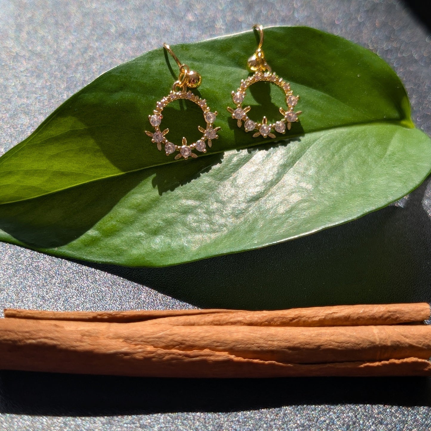 Twinkling Starry Circle Earrings (Stud or Clip-On!)