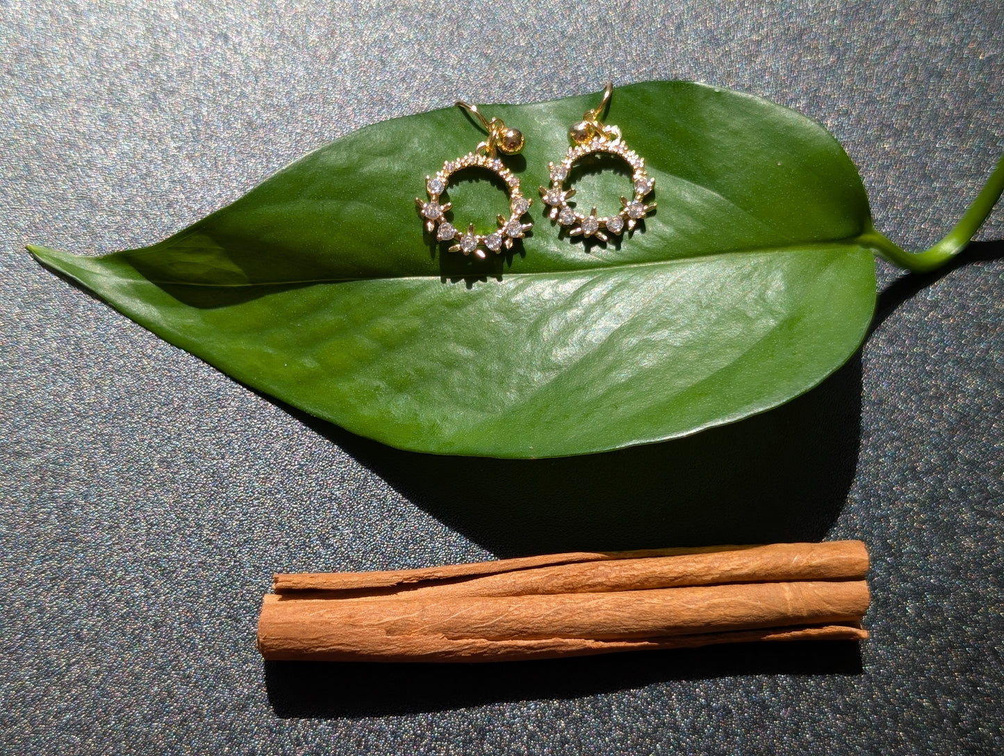 Twinkling Starry Circle Earrings (Stud or Clip-On!)