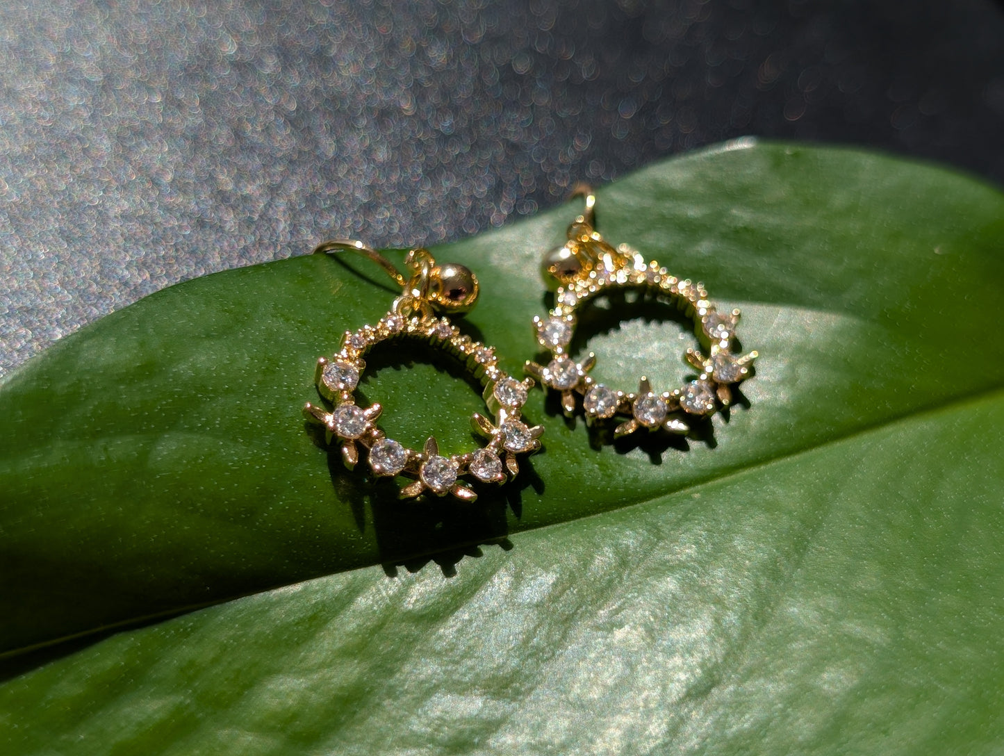 Twinkling Starry Circle Earrings (Stud or Clip-On!)