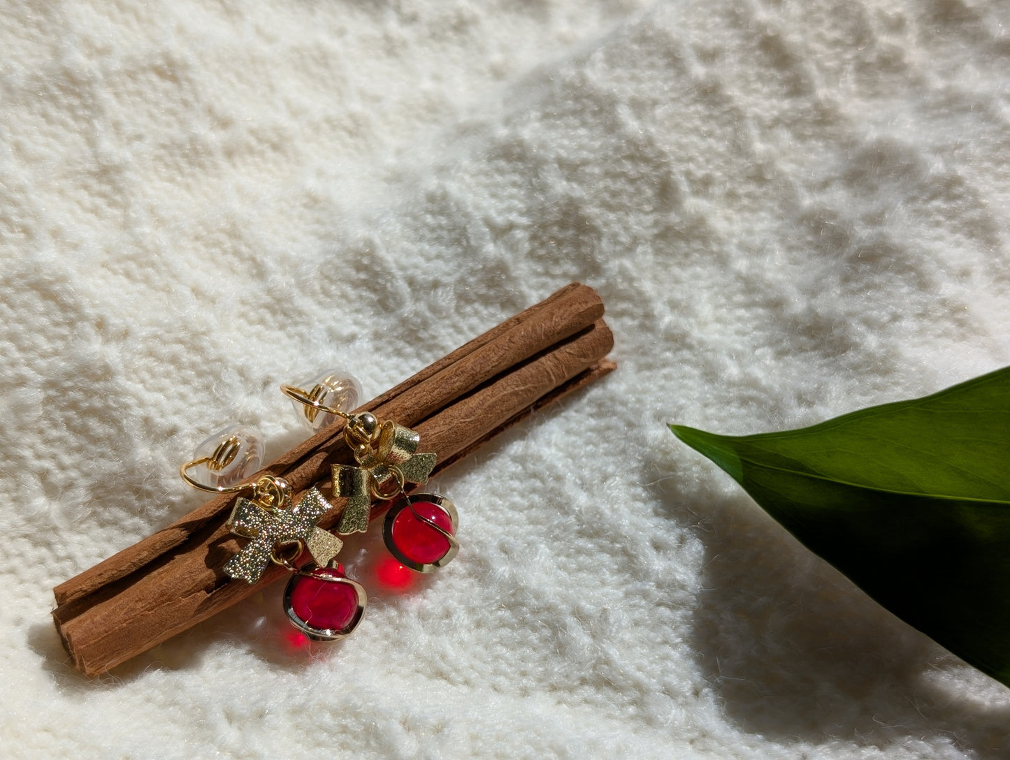 Ruby Bow Delight Clip-Ons (No Piercings Needed!)