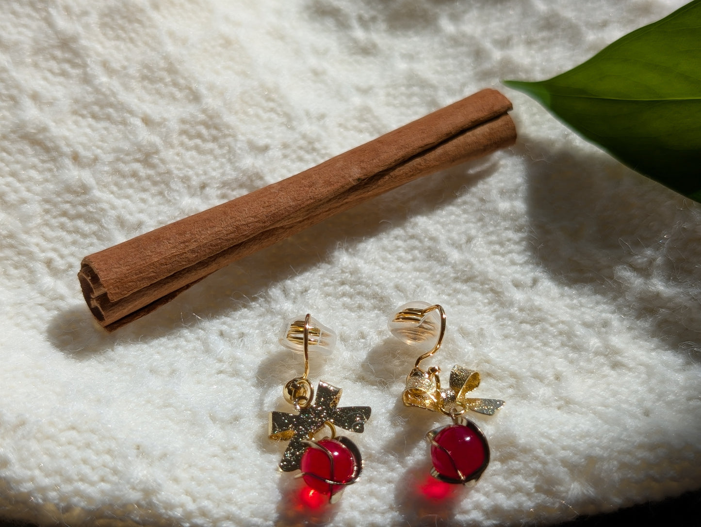Ruby Bow Delight Clip-Ons (No Piercings Needed!)
