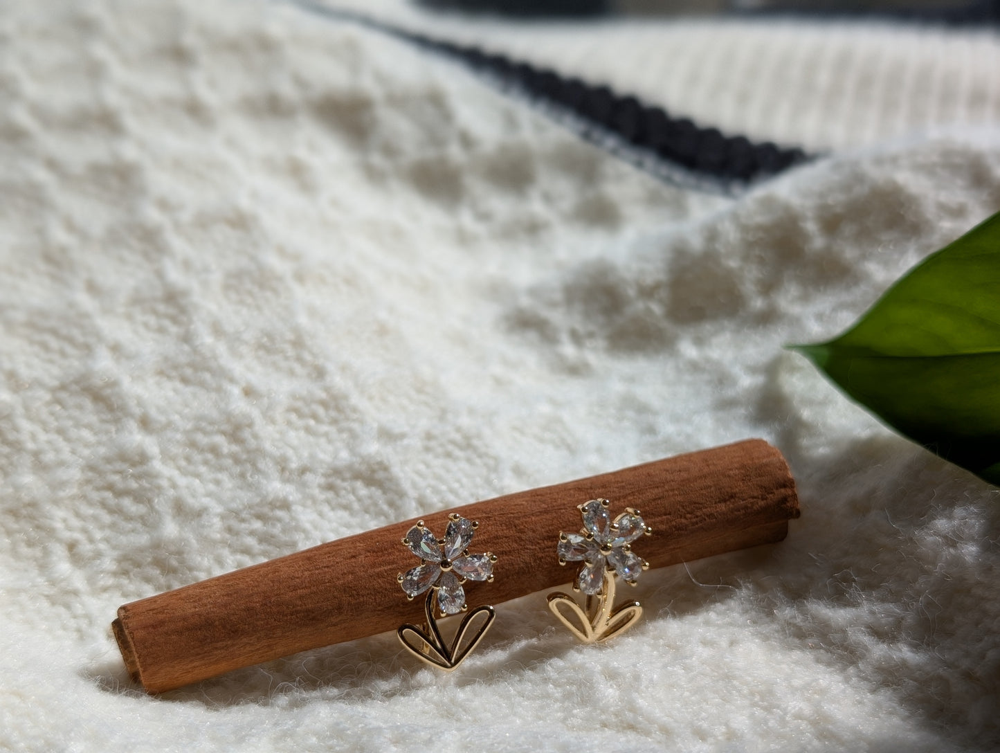 Sparkling Daisy Bloom Clip-Ons (No Piercings Needed!)