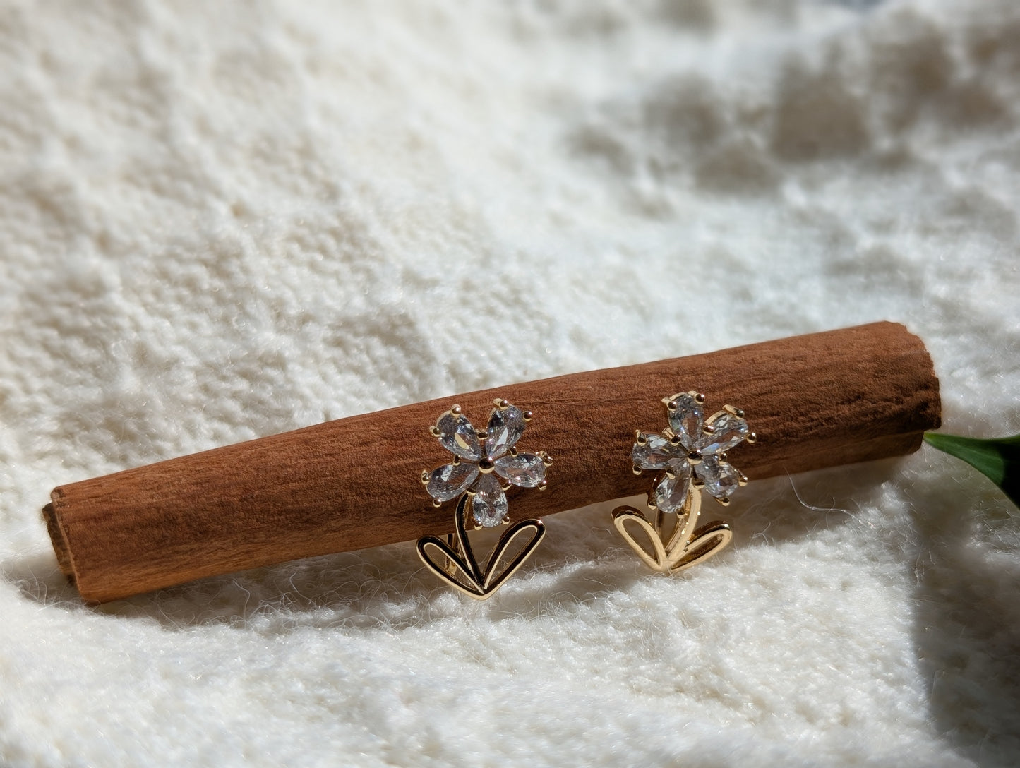 Sparkling Daisy Bloom Clip-Ons (No Piercings Needed!)